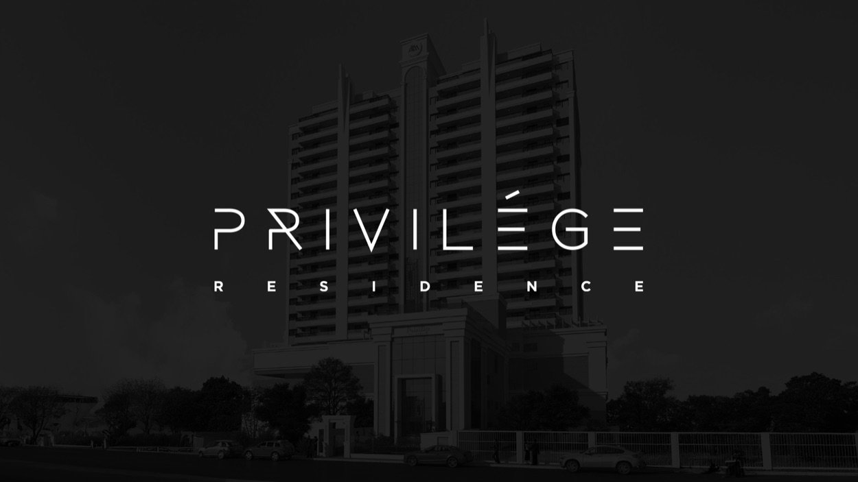 Marca do residencial Privilège em textura de papel