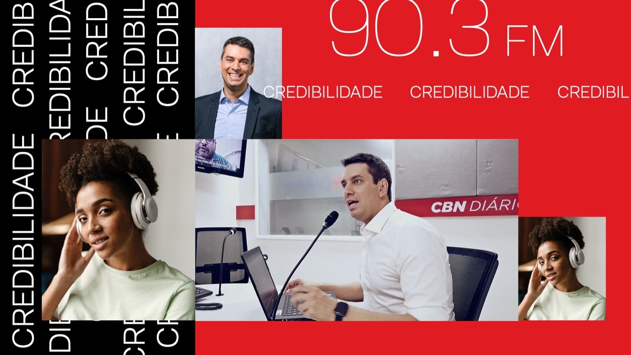 Peça de campanha CBN Floripa para redes sociais — credibilidade