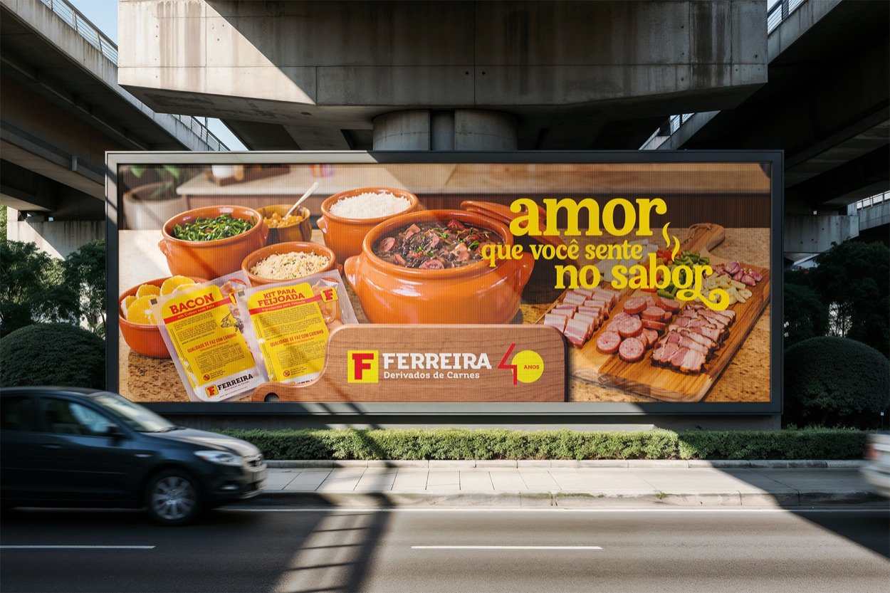 Outdoor da campanha em via urbana