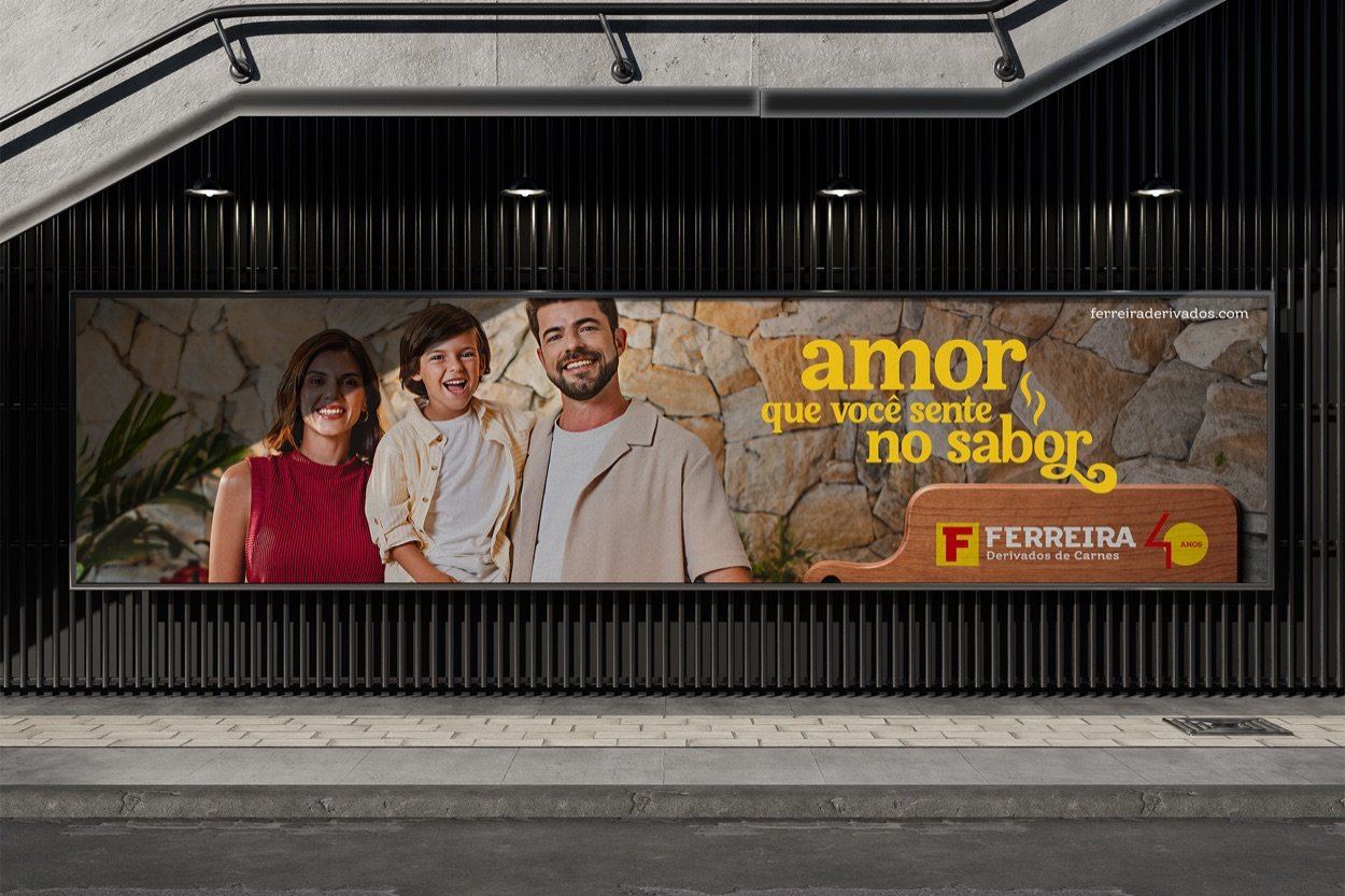 Painel da campanha aplicado em fachada