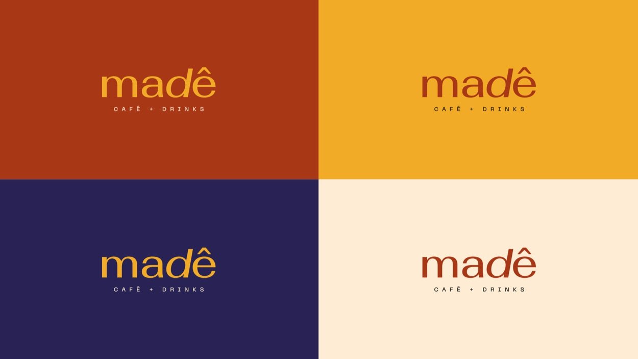 Logotipo da Madê nas quatro cores institucionais