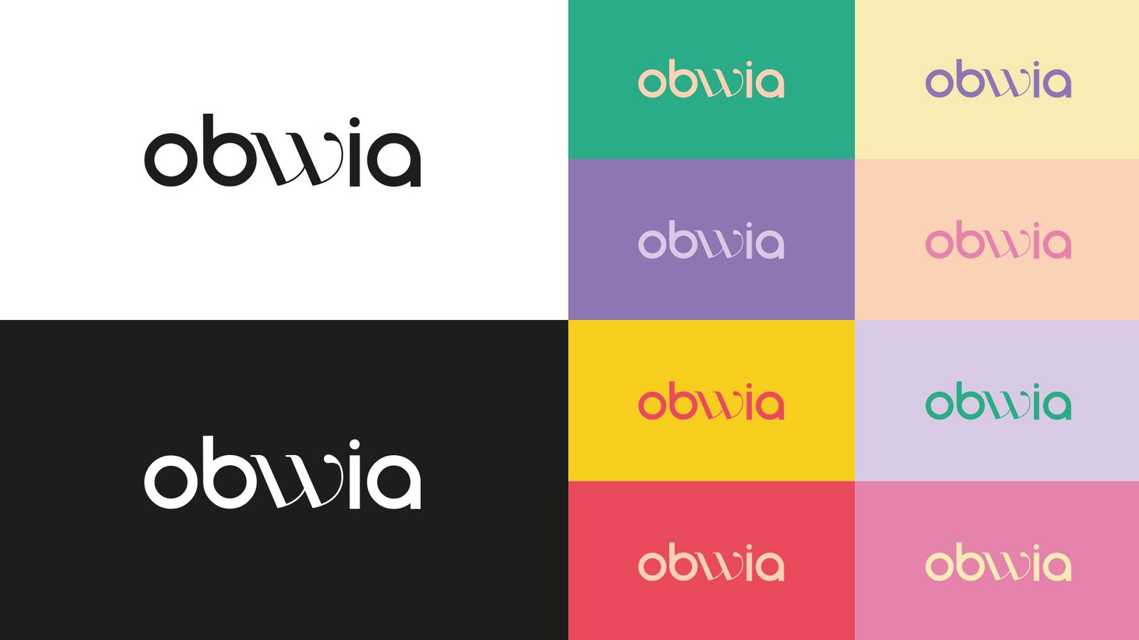 Logotipo da Obwia e suas variações de cor