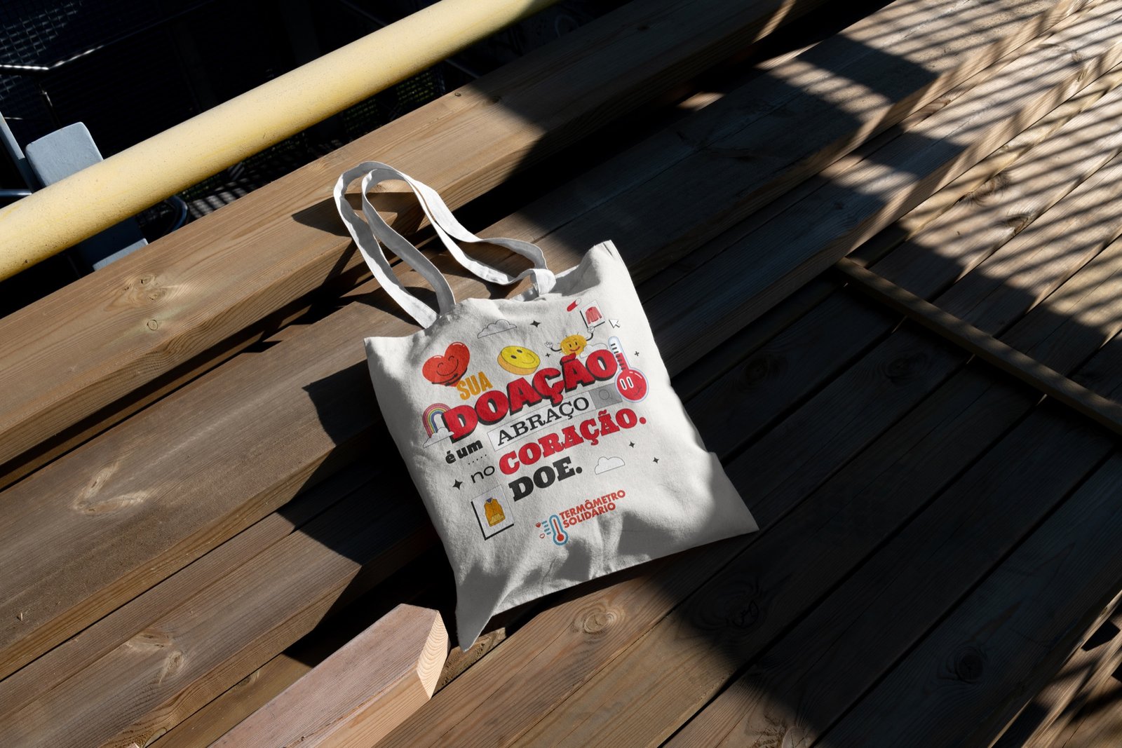 Ecobag da campanha do Termômetro Solidário